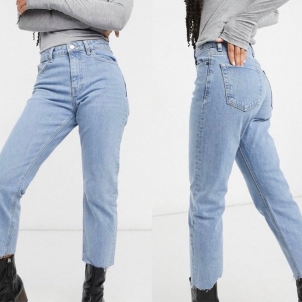 TOPSHOP Straight Light Wash Jean
